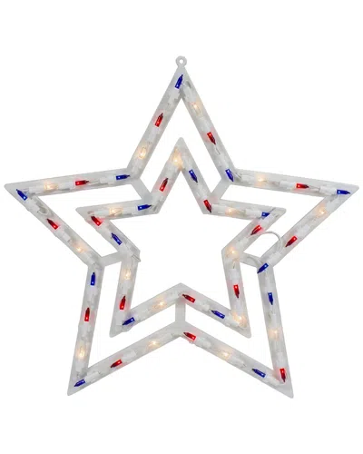 Northlight Lighted Patriotic Star Window Decoration In Multi