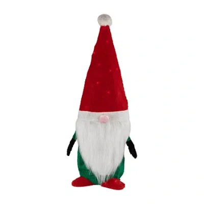 Northlight Lighted Red And Green Christmas Yard Decoration 35-inch Christmas Gnome In Multi