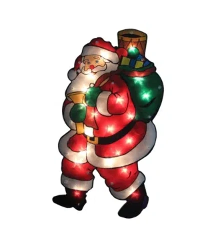 Northlight Lighted Santa Claus Christmas Window Silhouette In Red