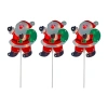 Northlight Lighted Santa Claus Pathway Markers Christmas Yard Art In Red