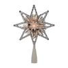 Northlight Lighted Silver Tinsel Star Christmas Tree Topper In Multi