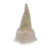 Northlight Lighted Sitting Gnome Head With A Hat Lighted Christmas Tabletop Decor In Sand