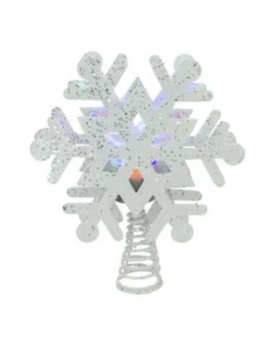 Northlight Lighted Snowflake Christmas Tree Topper In White