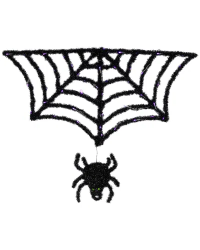 Northlight Lighted Spider & Web Halloween Decoration In Black