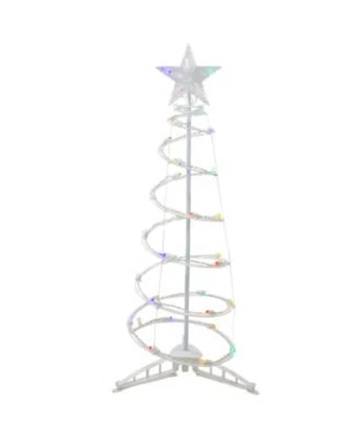 Northlight Lighted Spiral Cone Tree Outdoor Christmas Decoration Clear Lights Collection In White