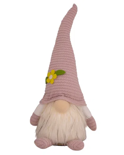Northlight Lighted Spring Gnome With Flower Hat In Pink