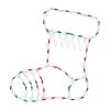 Northlight Lighted Stocking Christmas Window Decor In Green