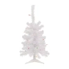 Northlight Lighted Woodbury White Slim Artificial Multi Lights 2 Foot Pre-lit Pine Christmas Tree In White