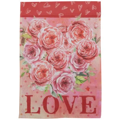Northlight Love Rose Bouquet Outdoor Garden Flag 12.5" X 18" In Pink