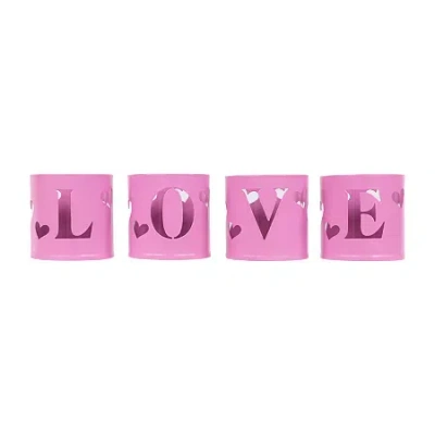 Northlight Love Votive 4-pc. Valentines Day Gnome In Pink