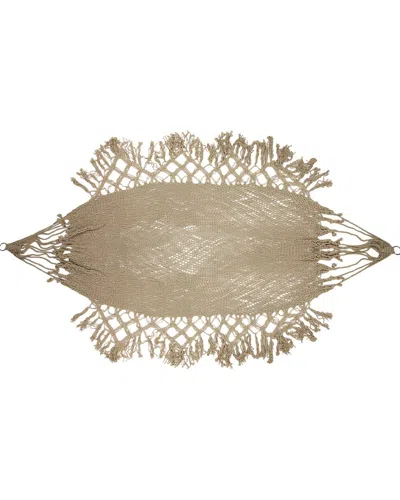 Northlight Macrame Hammock With Patterned Tassels