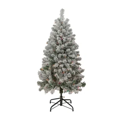 Northlight Madison Artificial Multi Lights 4 1/2 Foot Pre-lit Pine Christmas Tree In Green