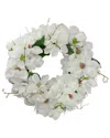 Northlight Magnolias Artificial Spring Wreath In White