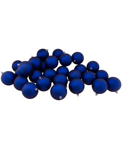 Northlight Matte Royal Blue Christmas Ball Ornaments 3.25-inch