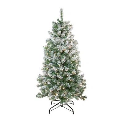 Northlight Medium Winema Artificial Clear Lights 4 1/2 Foot Pre-lit Pine Christmas Tree In Green