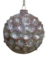 Northlight Mercury Silver Distressed Glass Christmas Ball Ornament 3.5in  (88mm) In Silver