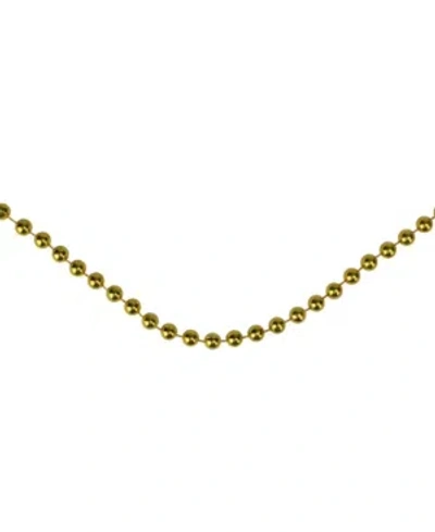 Northlight Metallic Beaded Christmas Garland-unlit In Gold