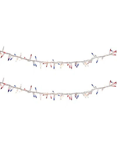 Northlight Mini Garland Christmas Light Set In Red