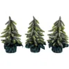 Northlight Mini Iced Downswept Pine Artificial Christmas Trees In Green