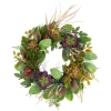 Northlight Mixed Succulent And Pomegranate Artificial Wreath, 24-inch In Green