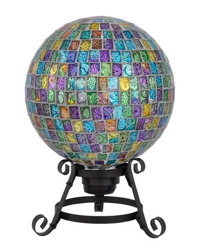 Northlight Mosaic Window Pane Outdoor Garden Gazing Ball In Multicolor