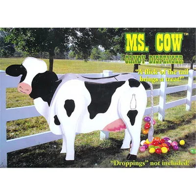 Northlight Ms. Cow Wooden Candy Dispenser Funny Toy - Poops Candy In Multi