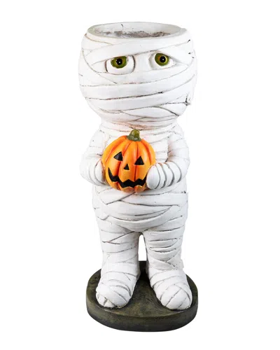 Northlight Mummy Holding Jack-o-lantern Pumpkin Halloween Decoration In Multi