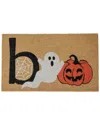 Northlight Natural Coir "boo" Halloween Doormat, 18" X 30" In Brown