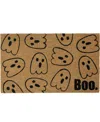 Northlight Natural Coir Boo With Ghosts Doormat, 18" X 30" In Brown