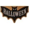 Northlight Natural Coir Halloween Bat Shaped Doormat In Black
