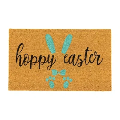 Northlight Natural Coir Hoppy Outdoor Rectangular Doormat In Brown