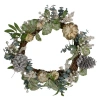 Northlight Neutral Colored Pumpkin And Pine Cones Fall Harvest Wreath In Multi