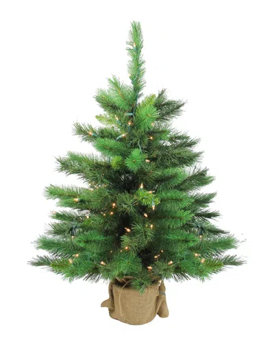 Northlight New Carolina Spruce Artificial Christmas Tree In Burlap Base In Green