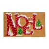 Northlight Noel Natural Coir Indoor Rectangular Doormat In Multi