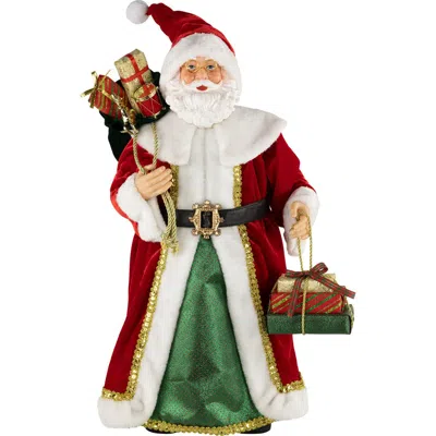 Northlight Nordic Style Santa Claus With Gifts Christmas Figure In Multi