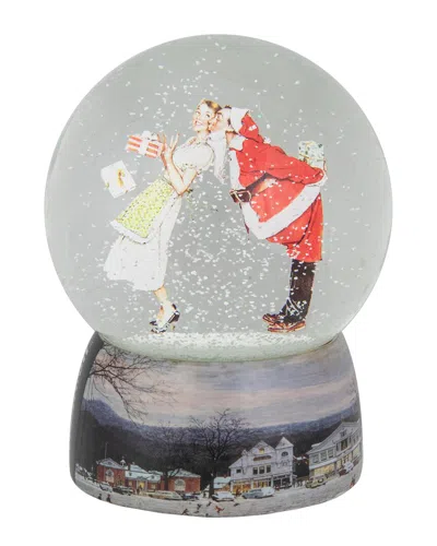 Northlight Norman Rockwell Christmas Surprise Snow Globe In White