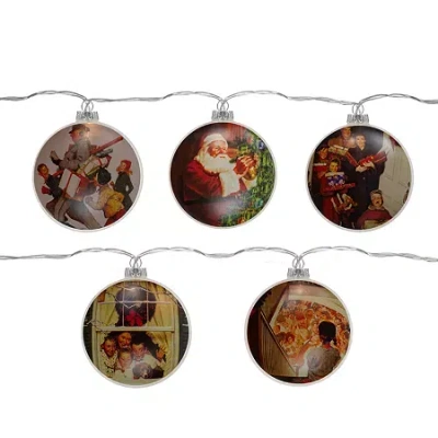 Northlight Norman Rockwell Glass Disc String Lights In Multi