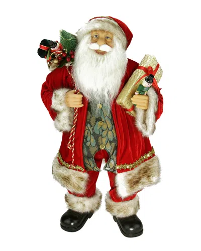 Northlight Old World Style Standing Santa Claus Christmas Figure With Gift Bag & Presents In Multi