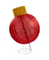 Northlight 38in Led Lighted Twinkling Tinsel Ornament Outdoor Display In Red