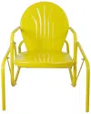 Northlight Outdoor Retro Metal Tulip Glider Patio Chair