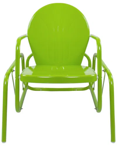 Northlight Outdoor Retro Metal Tulip Glider Patio Chair