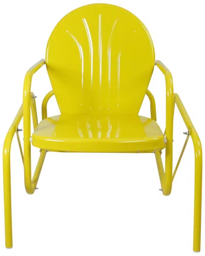Northlight Outdoor Retro Metal Tulip Glider Patio Chair