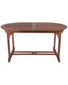 Northlight Oval Outdoor Acacia Wood Folding Patio Dining Table