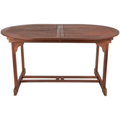 Northlight Oval Outdoor Expanding Acacia Wood Folding Patio Dining Table In Brown