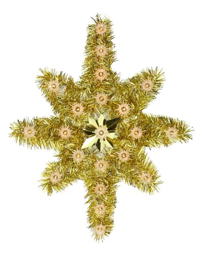 Northlight Oversized Lighted Gold Tinsel Star Of Bethlehem Christmas Tree Topper