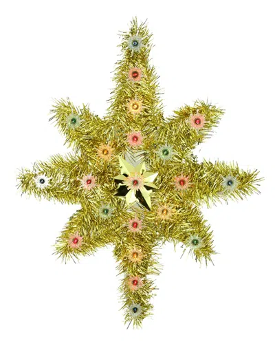 Northlight Oversized Lighted Gold Tinsel Star Of Bethlehem Christmas Tree Topper