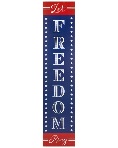 Northlight Patriotic Let Freedom Ring Wooden Porch Board Sign In Blue
