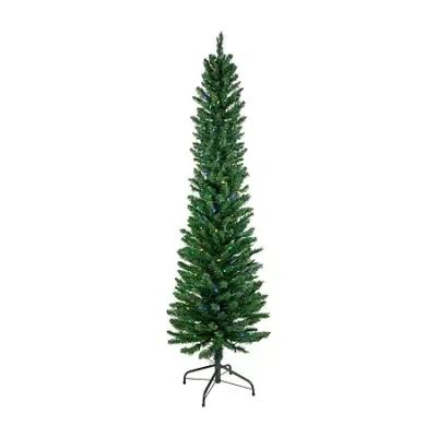 Northlight Pencil Northern Balsam 6 Foot Pre-lit Fir Christmas Tree In Green