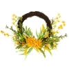 Northlight Peonies And Berries Floral Artificial Fall Harvest Twig Half Wreath In Multi