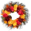 Northlight Peony And Mum Artificial Fall Harvest Wreath In Multi